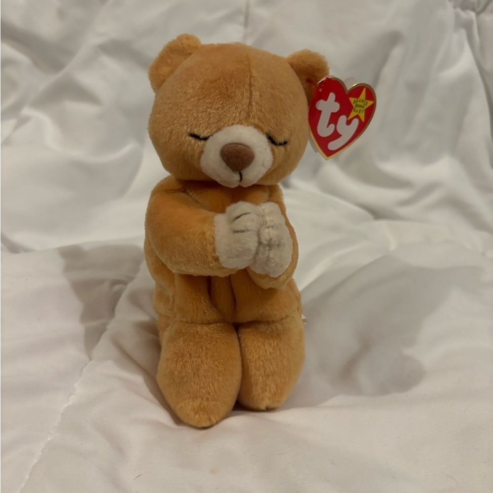 Ultra Rare TY Beanie Baby ~ Hope The Prayer Bear #4213 Tag Errors 1999 Retired! - Picture 1 of 9